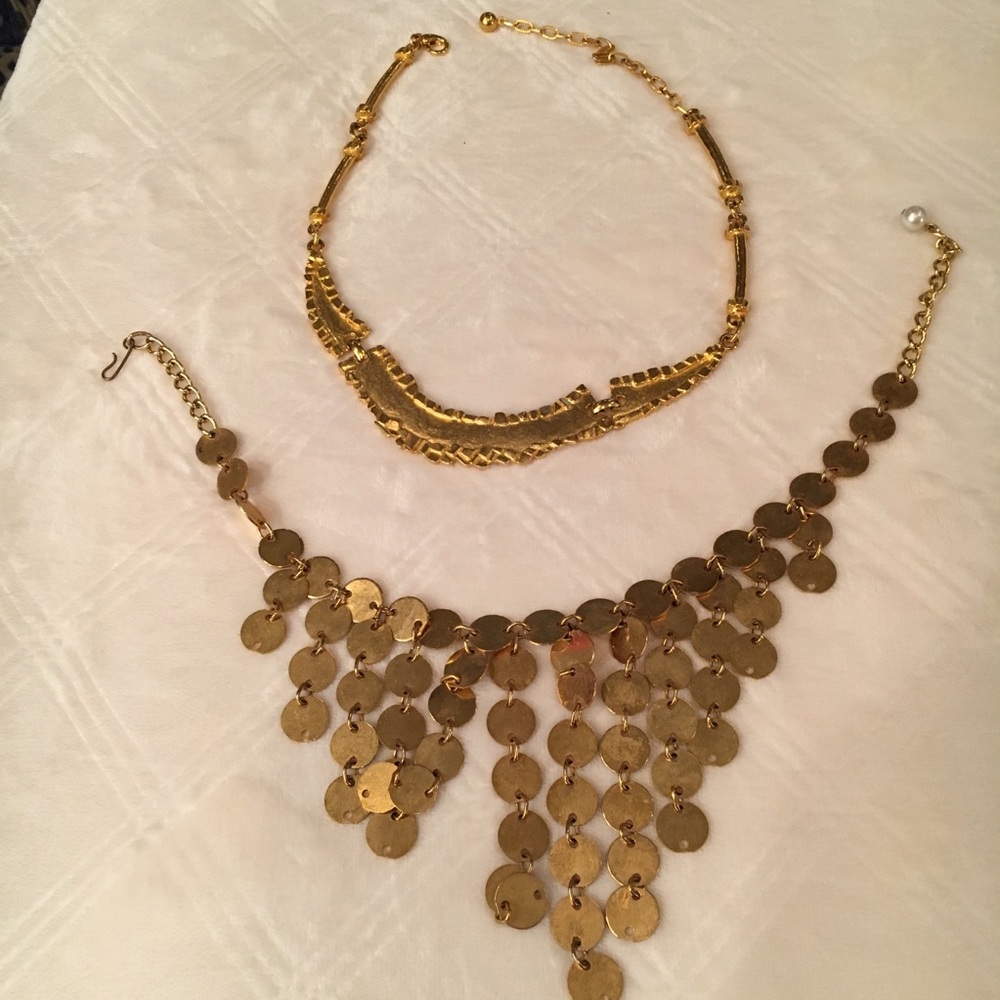 Set of 2 Fun Goldtone Necklaces
